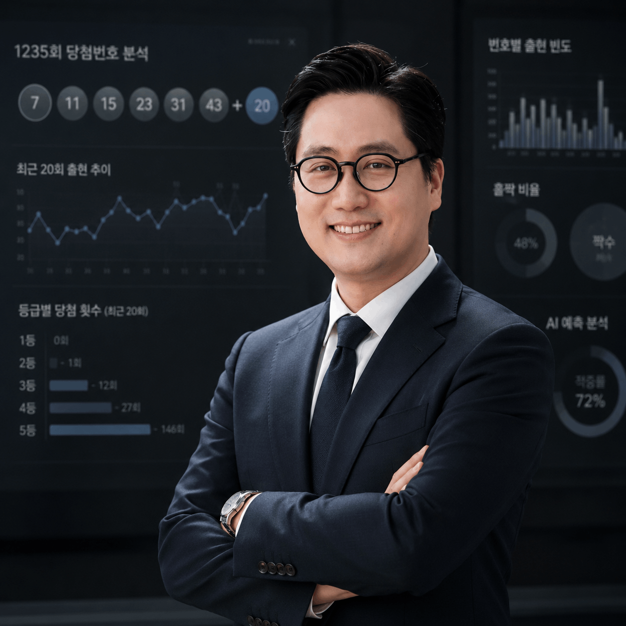 로또 번호 데이터를 분석하는 신동화 분석가