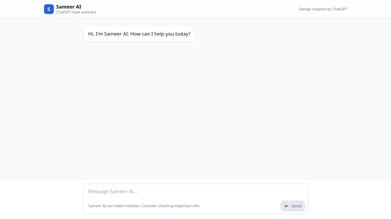 Sameer AI Chat