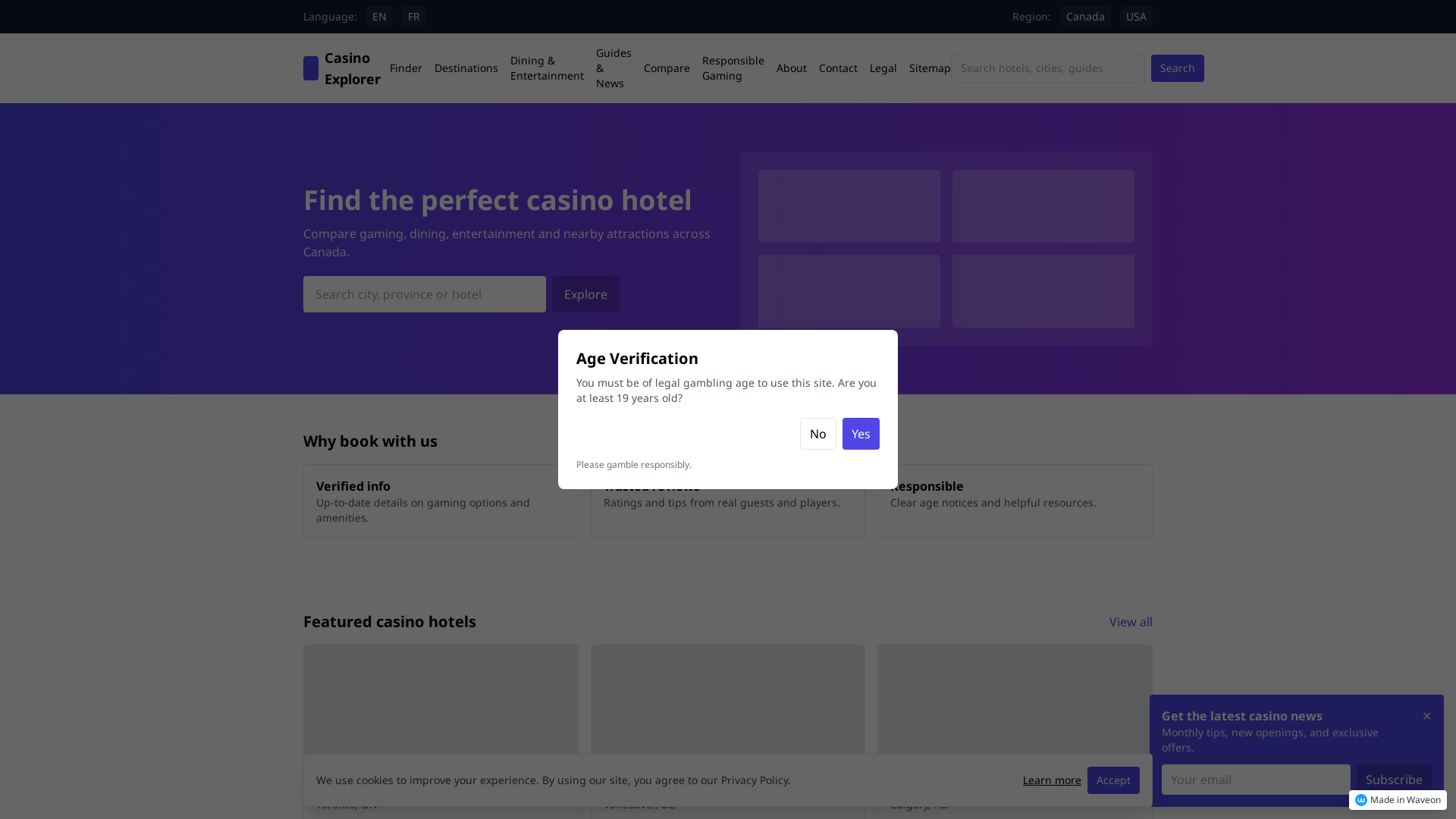 Canadian Casino Hotel Guide