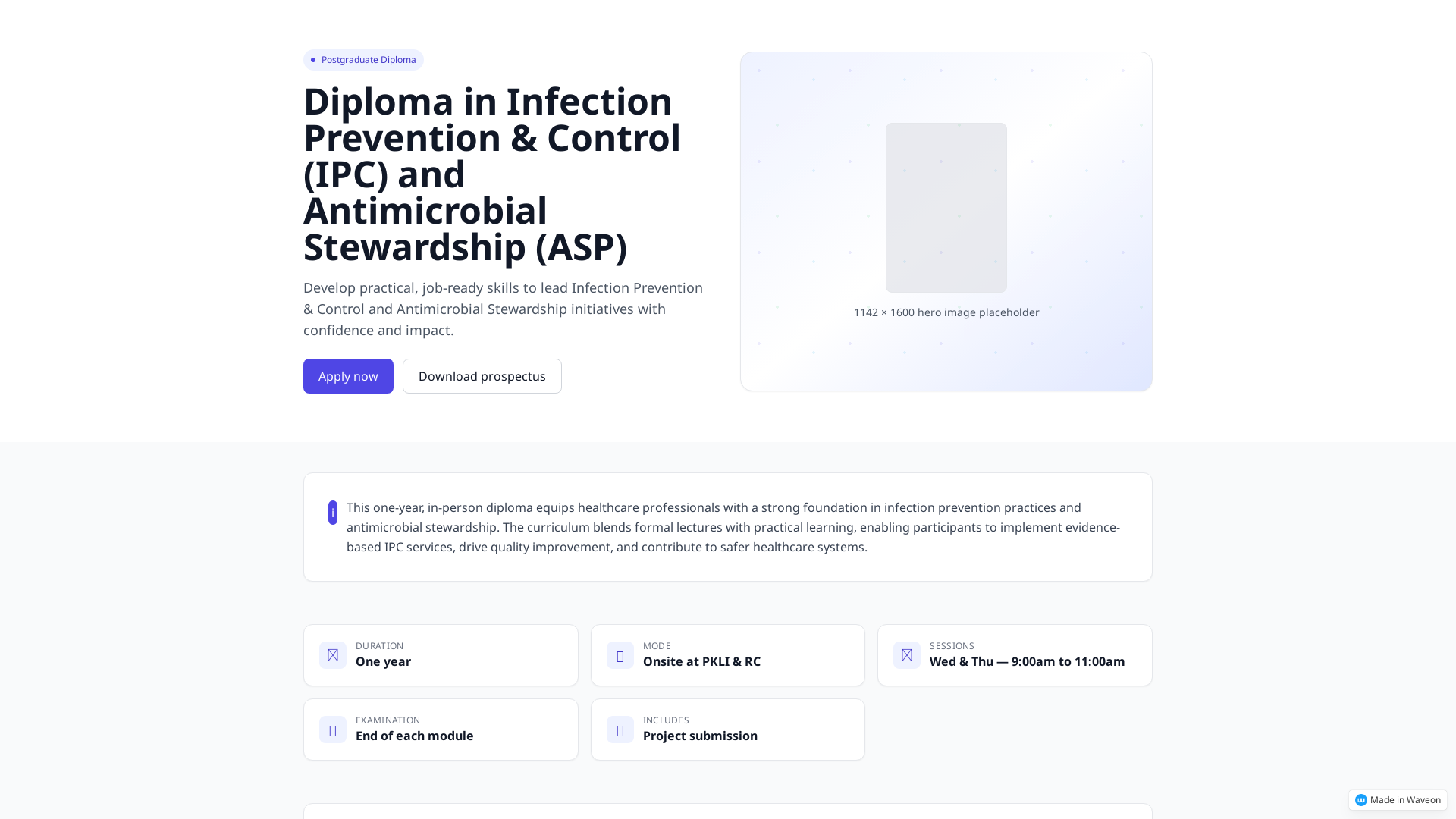 Infection Control Diploma Page