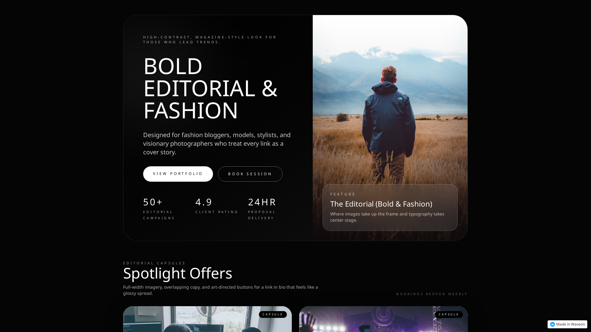 Bold Editorial & Fashion