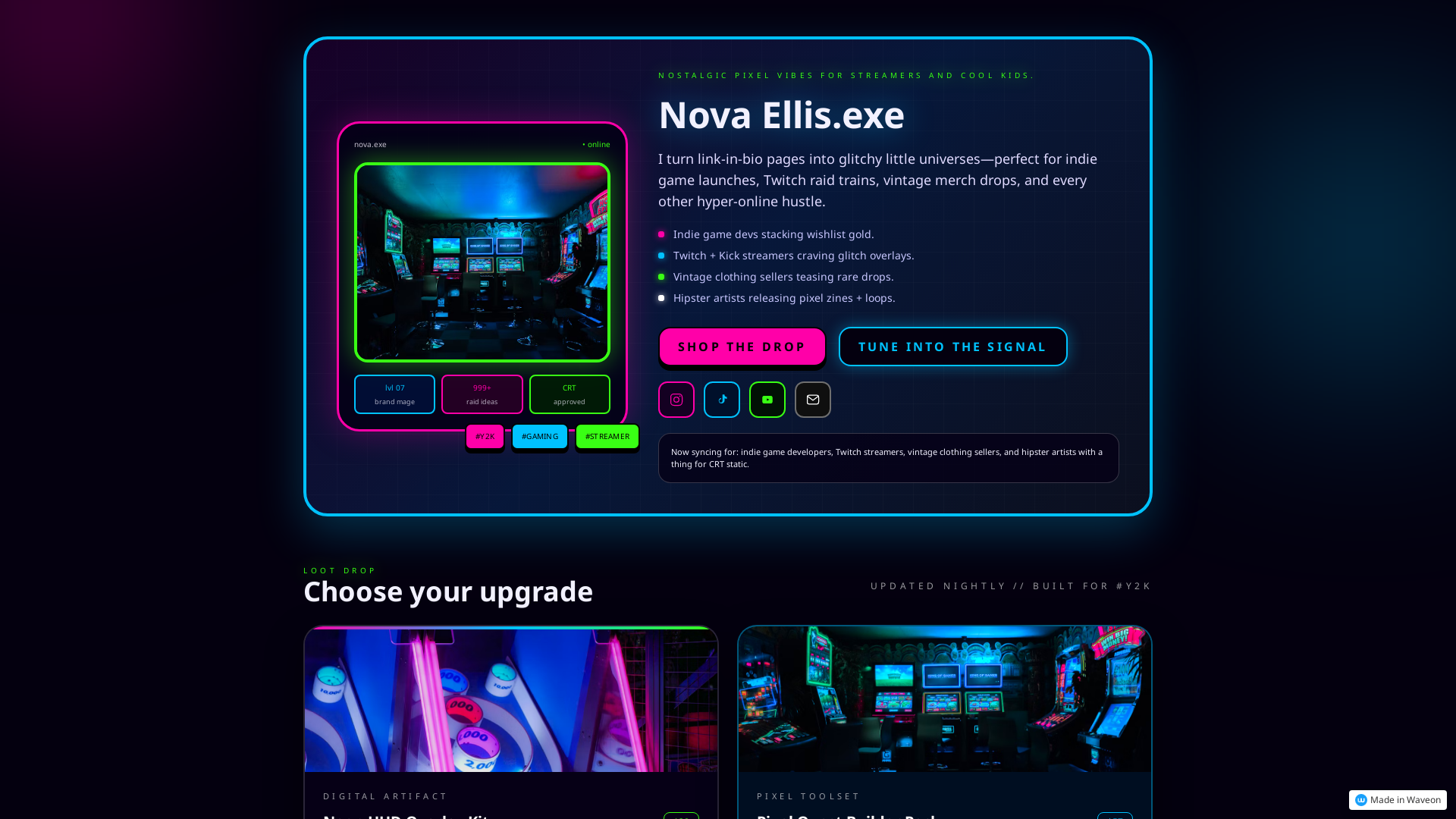 Retro Pixel Art & Streamer Arcade