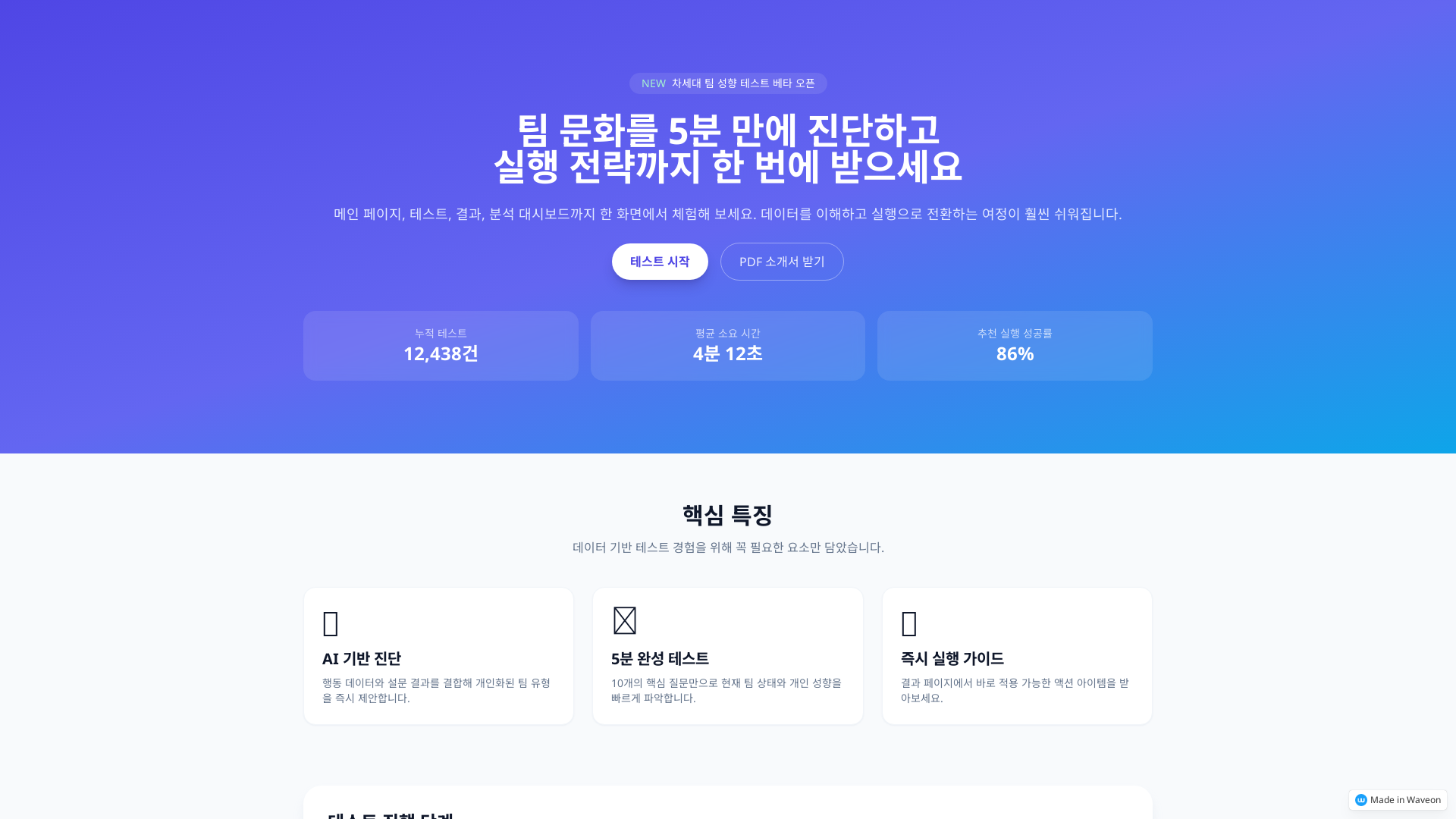 자체제작 유형 테스트