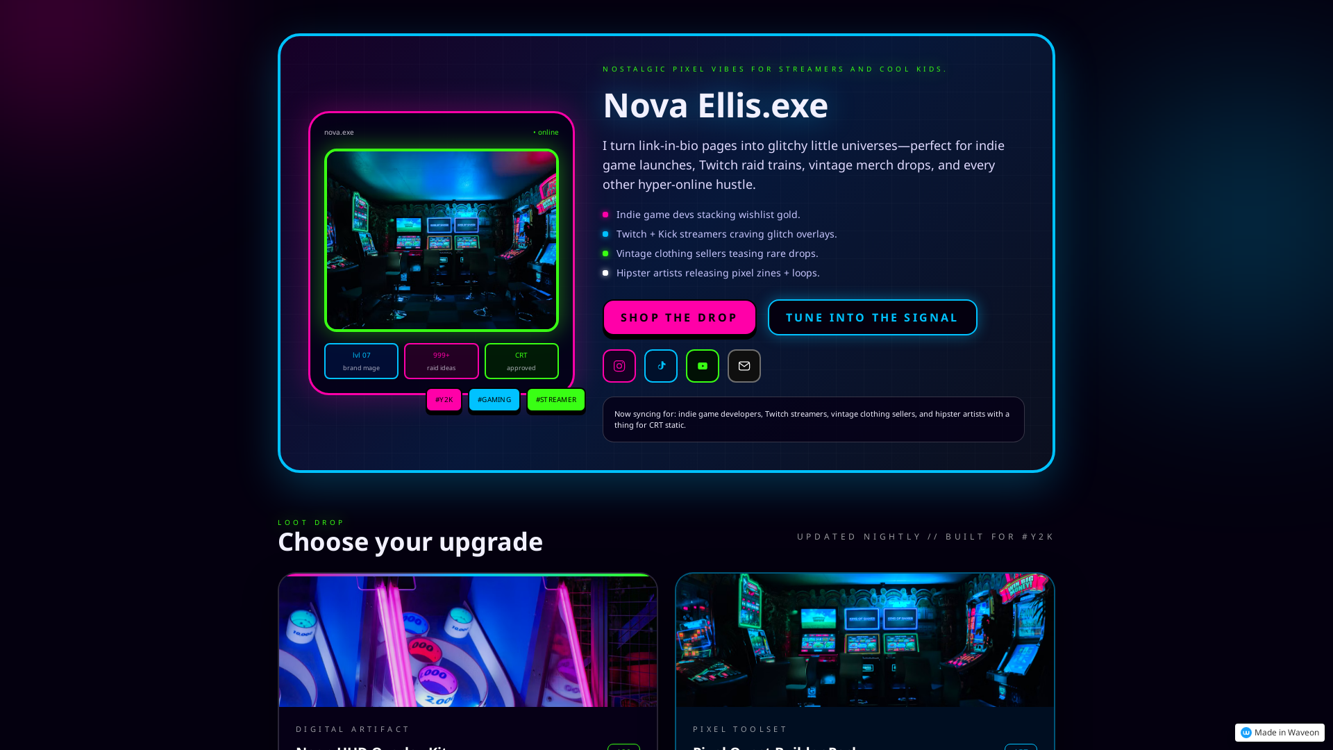 Retro Pixel Art & Streamer Arcade