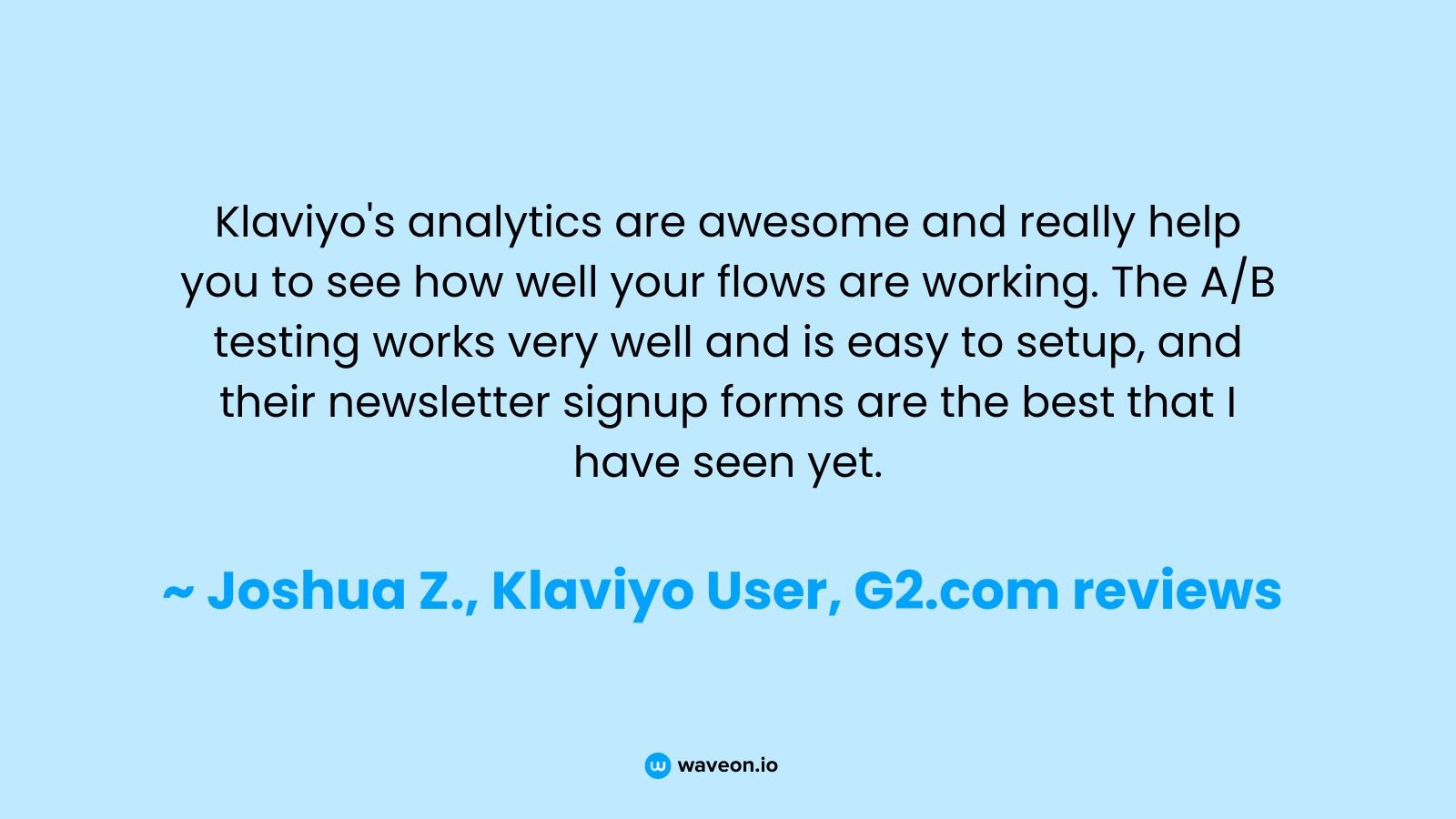 Klaviyo G2.com review
