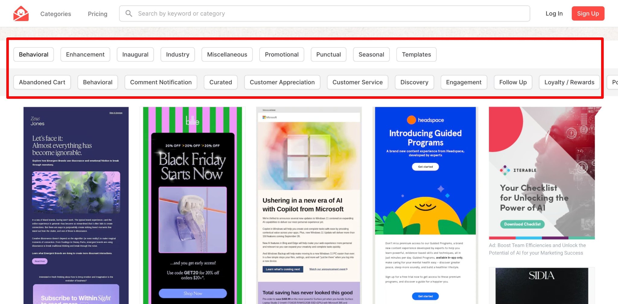 Filter really good emails