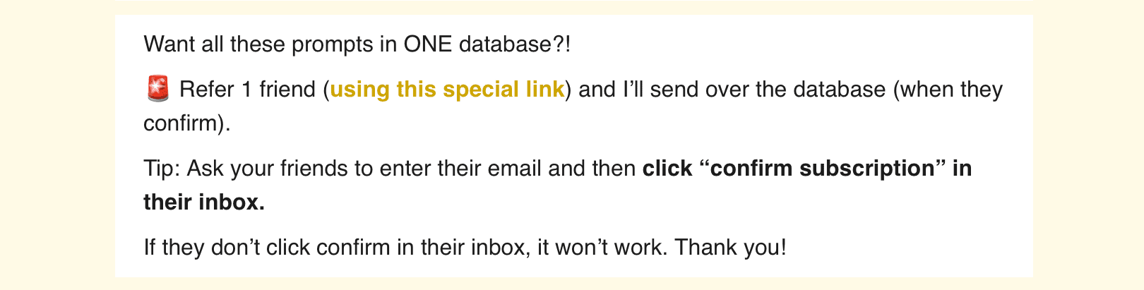 refer link incentives
