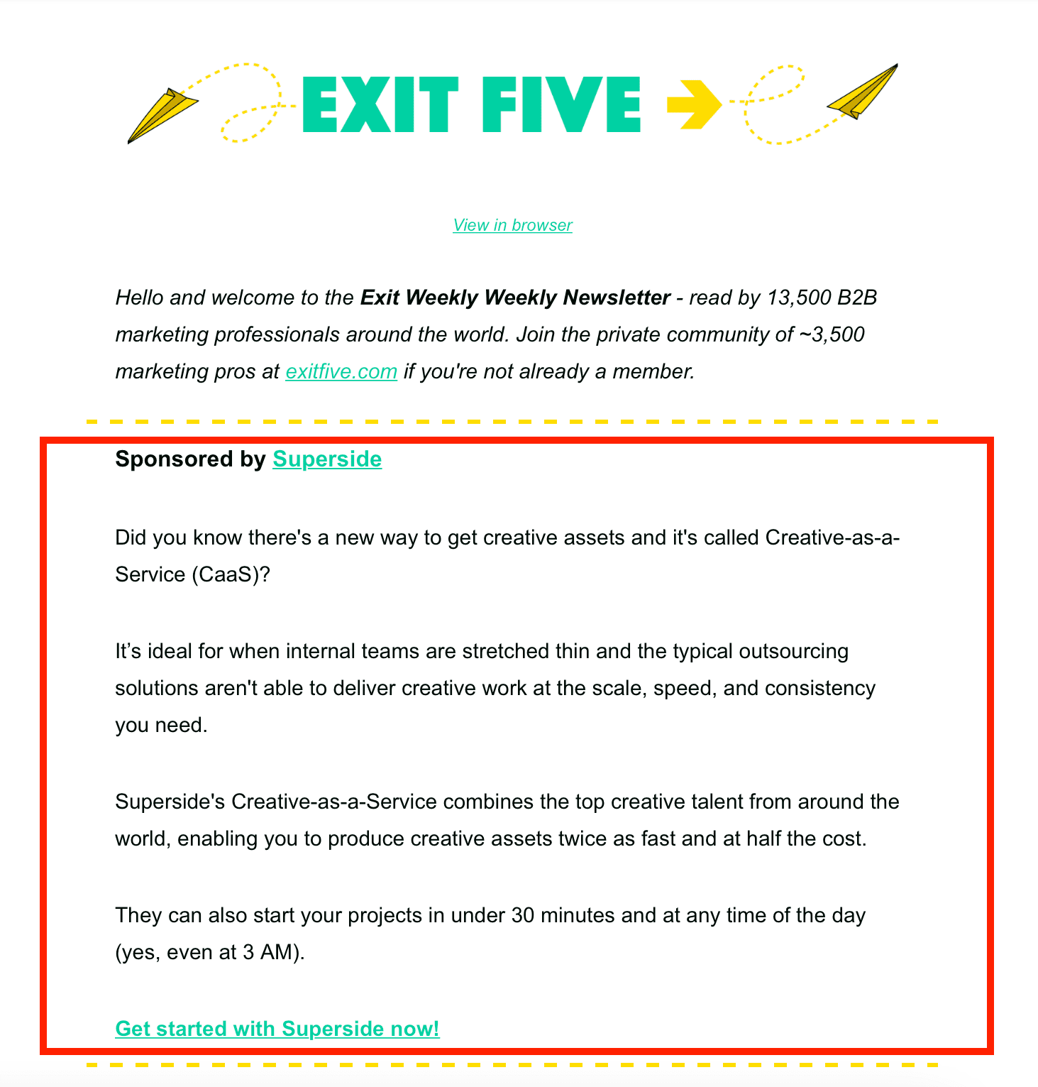 sponsored emails