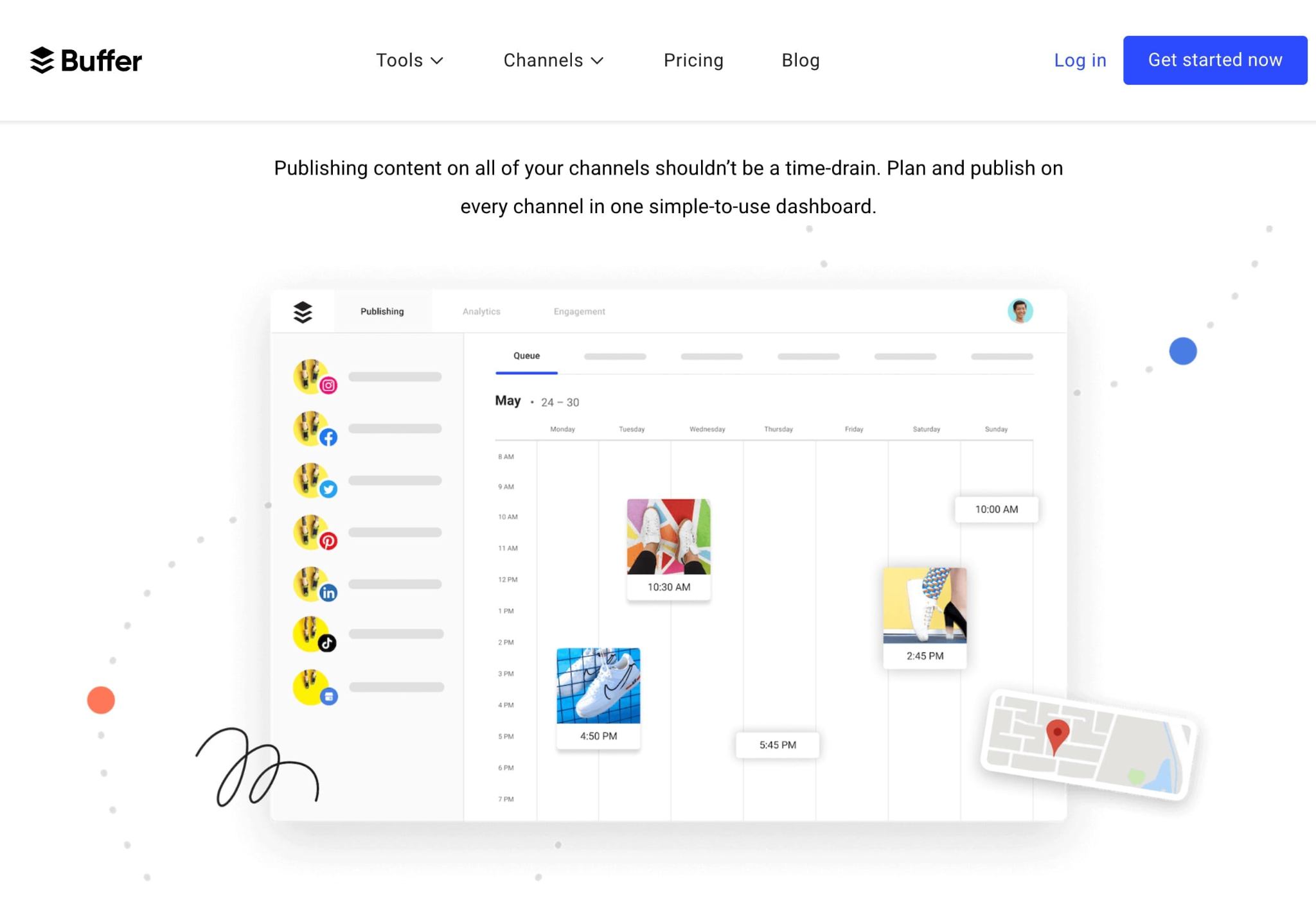 buffer content creation scheduling