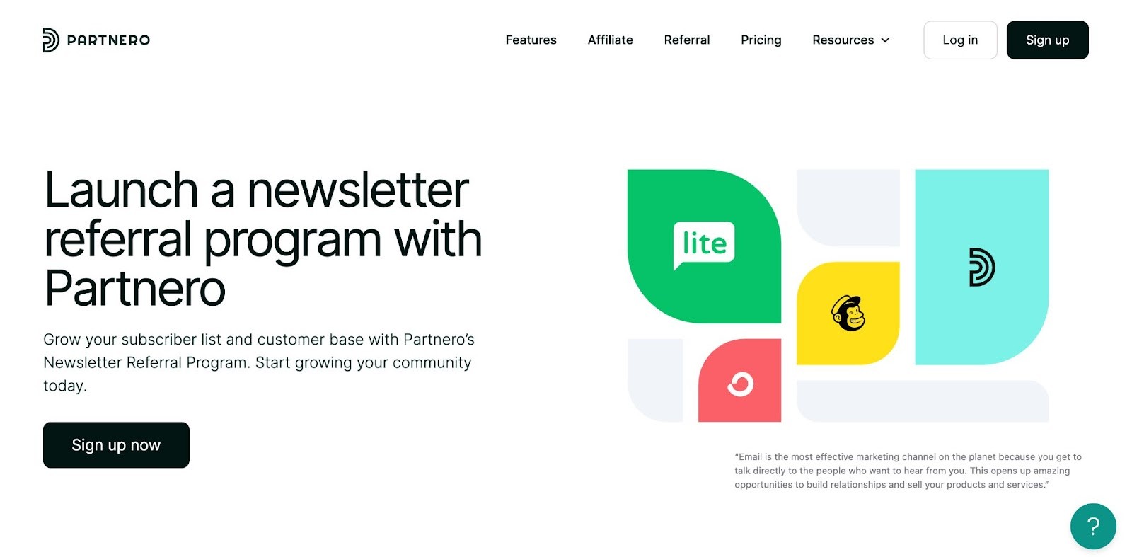 Newsletter Referral Platform Partnero
