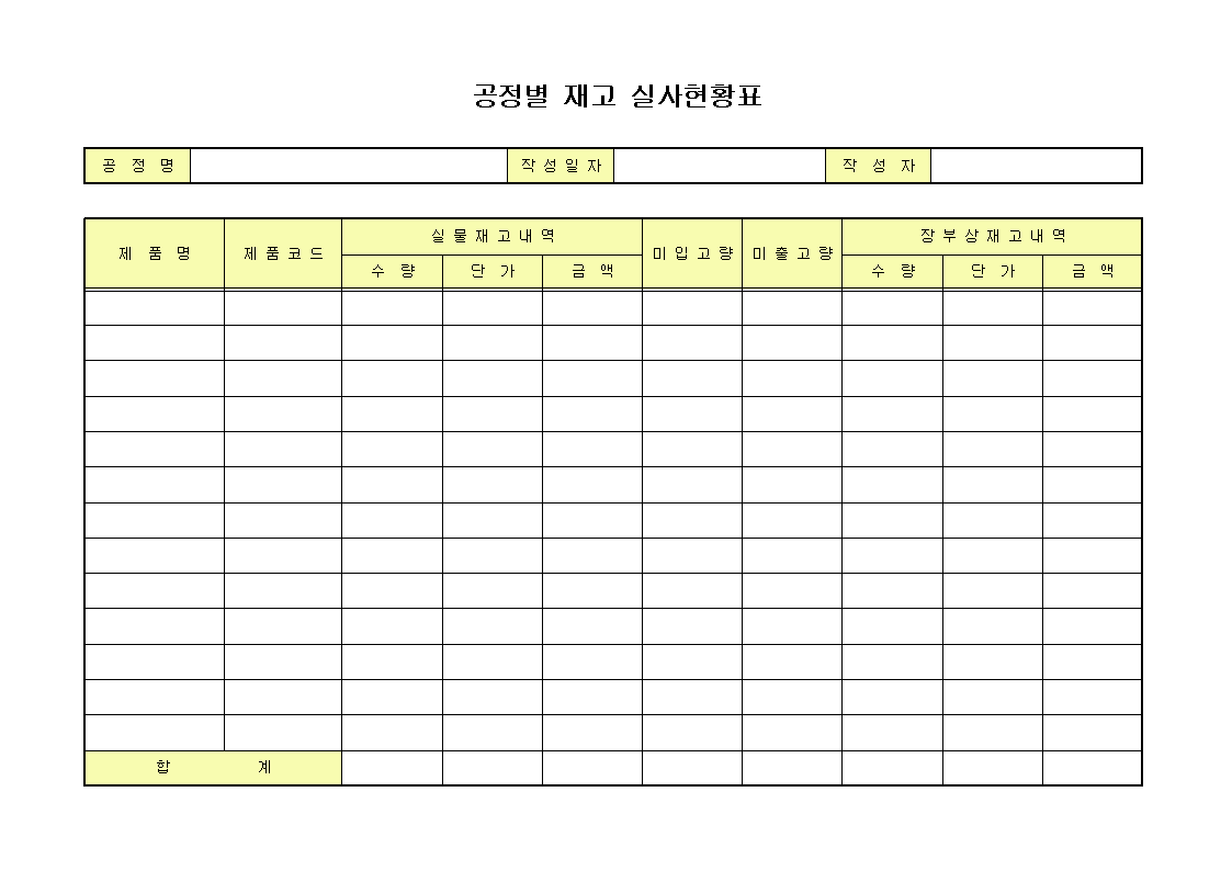 실사 도구 및 서류 준비