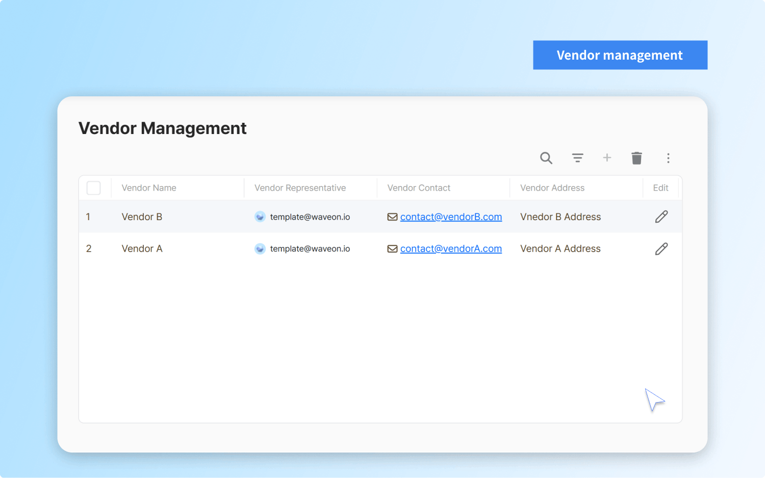 Vendor Management