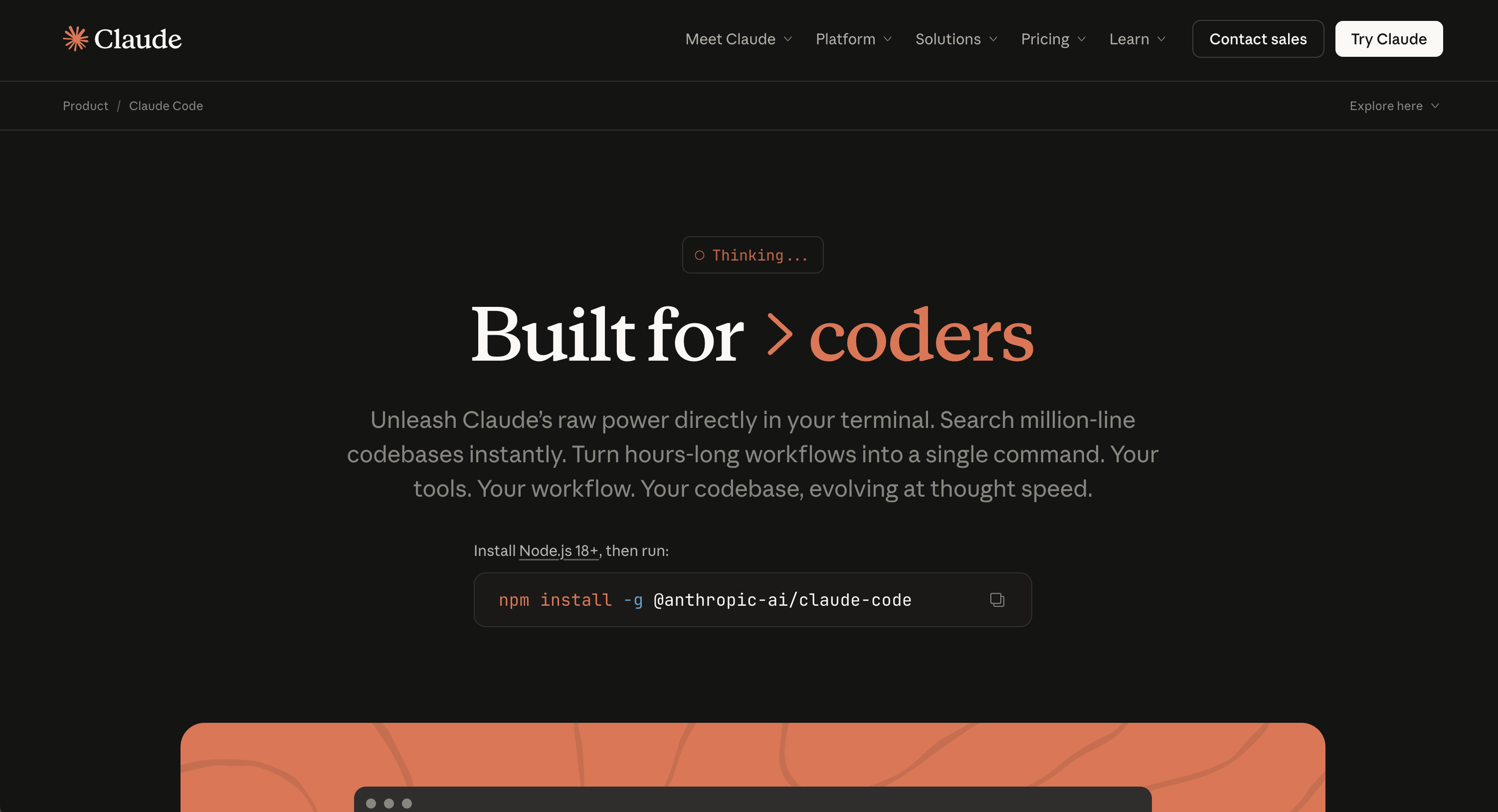 Vibe coding tool — Claude Code