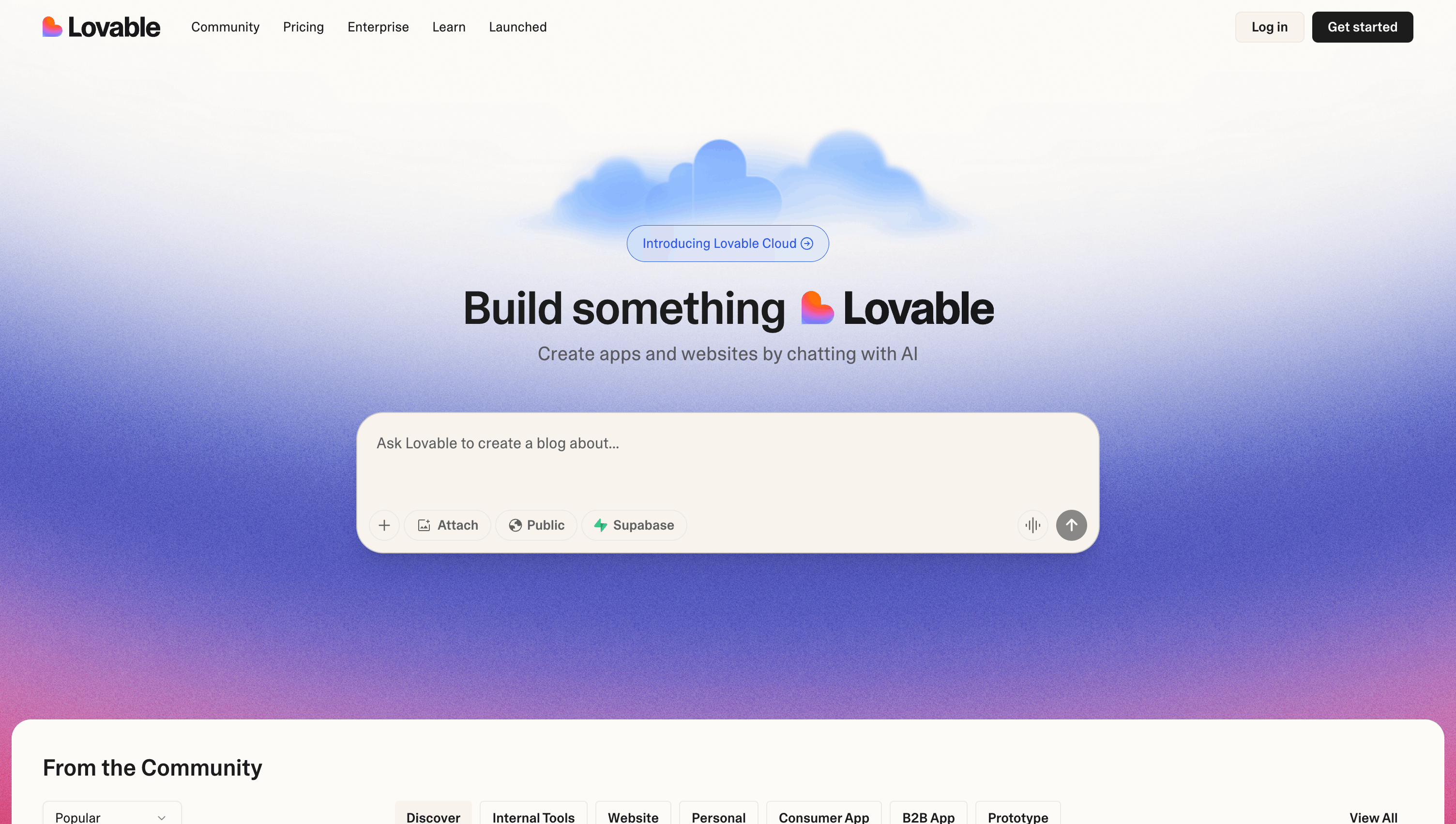 Vibe coding tool — Lovable.dev