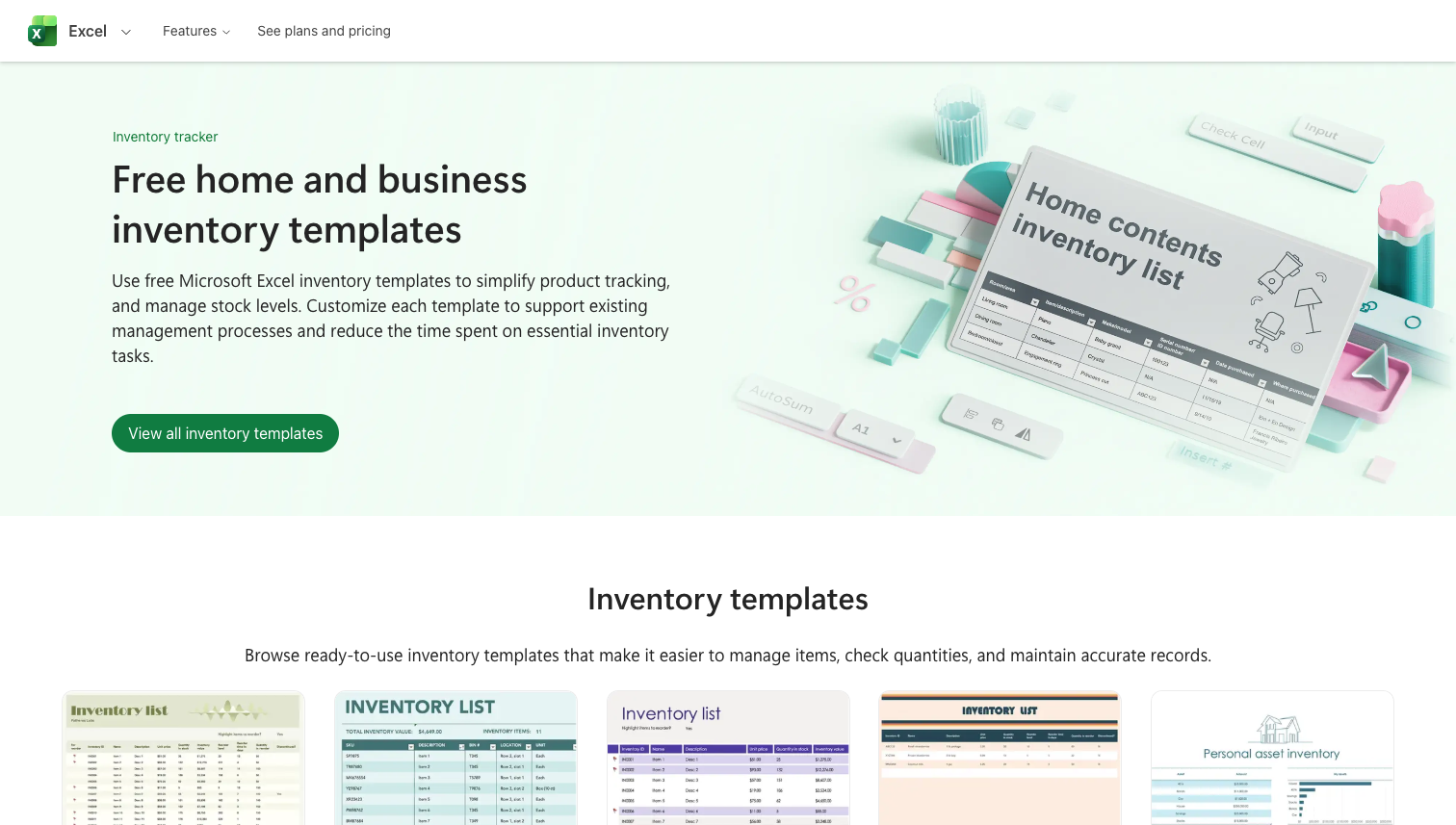 Inventory management Excel template - Microsoft Office