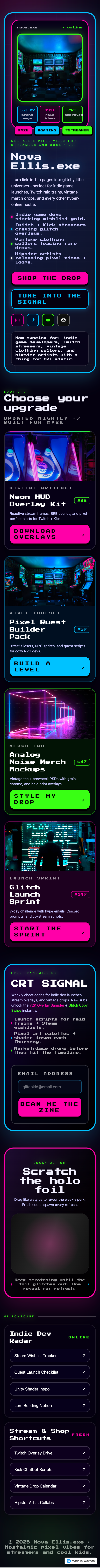 Bio link mobile example 4 (top section)